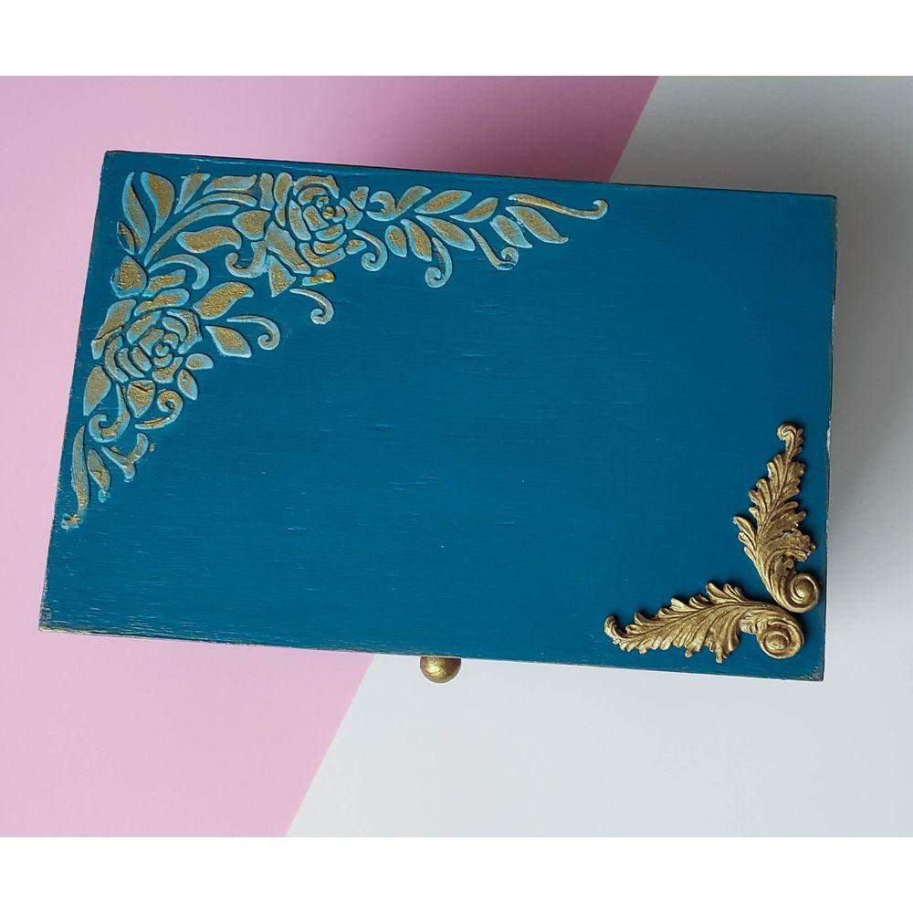 Blue and Pink Box Jewelry Box - Laila Beauty Care Jewelry Box