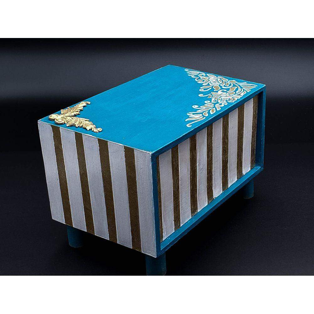 Blue and Pink Box Jewelry Box - Laila Beauty Care Jewelry Box