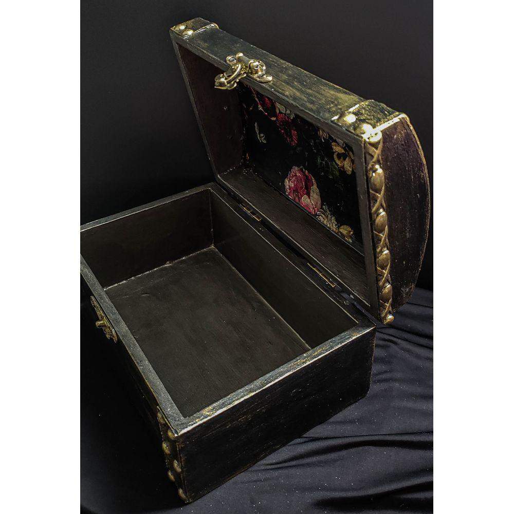 Black and Gold Treasure Box Jewelry Box - Laila Beauty Care Jewelry Box