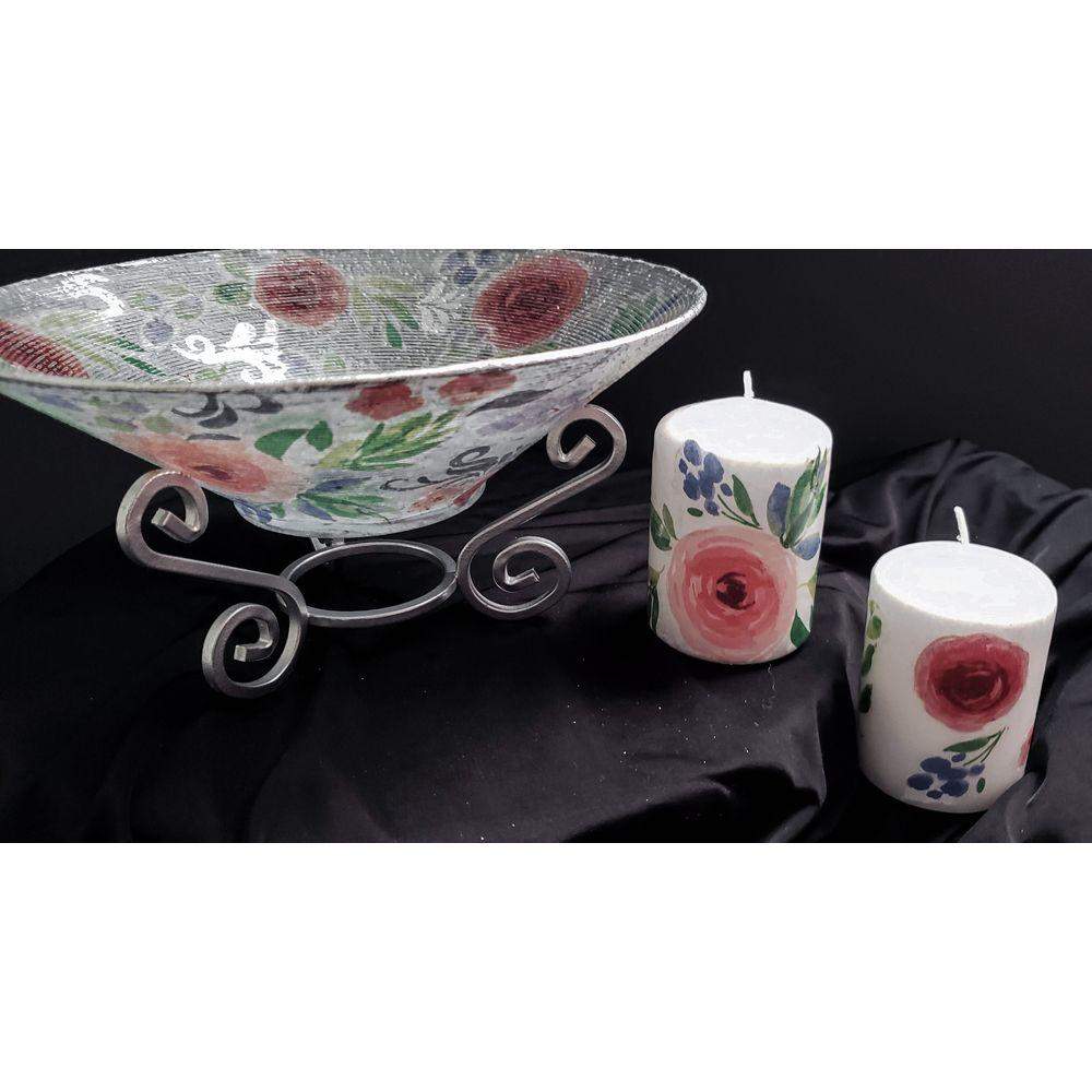 Footed Stand Plate Decorative Plate - Laila Beauty Care Decorative Plate