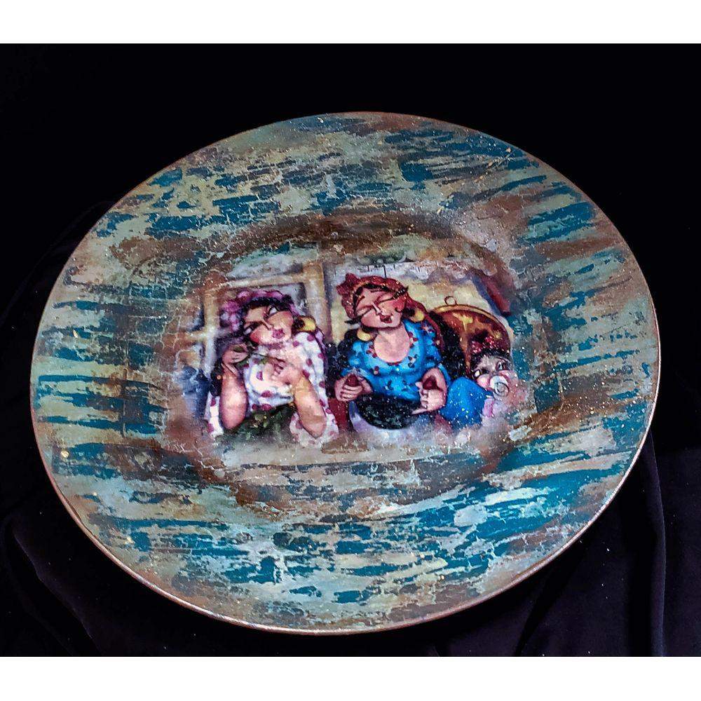 Oriental Vintage Plate (Khalty w Khaltak) Decorative Plate - Laila Beauty Care Decorative Plate