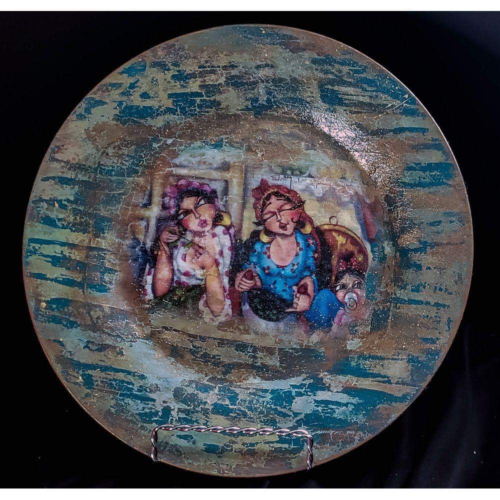 Oriental Vintage Plate (Khalty w Khaltak) Decorative Plate - Laila Beauty Care Decorative Plate