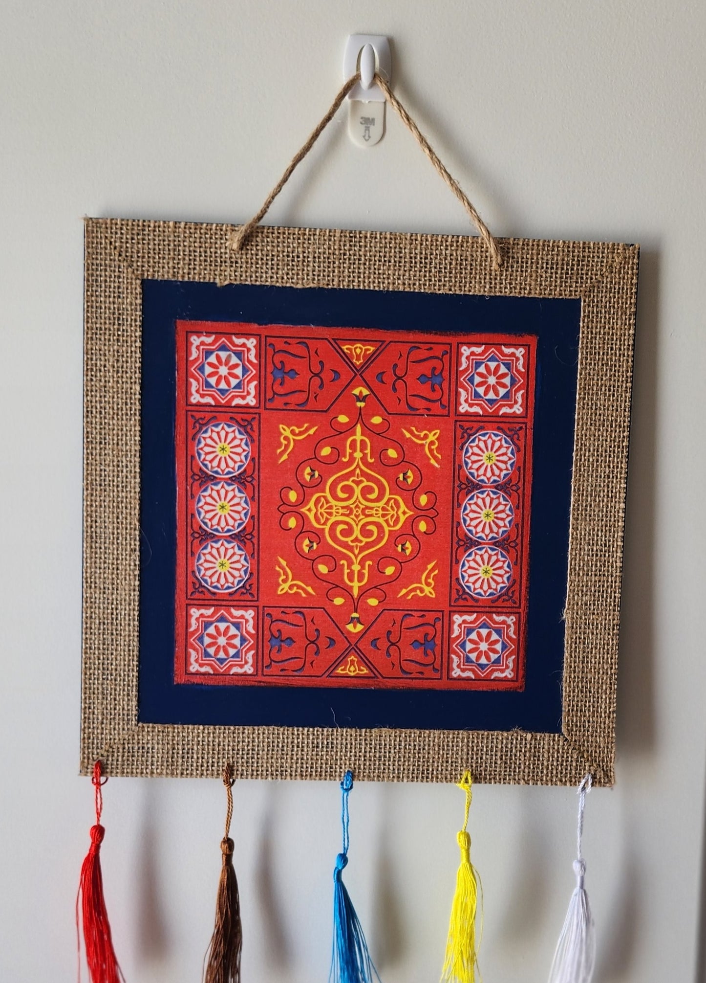 Islamic - Framed Square Wall Art with Tassels - Ramadan Assorted