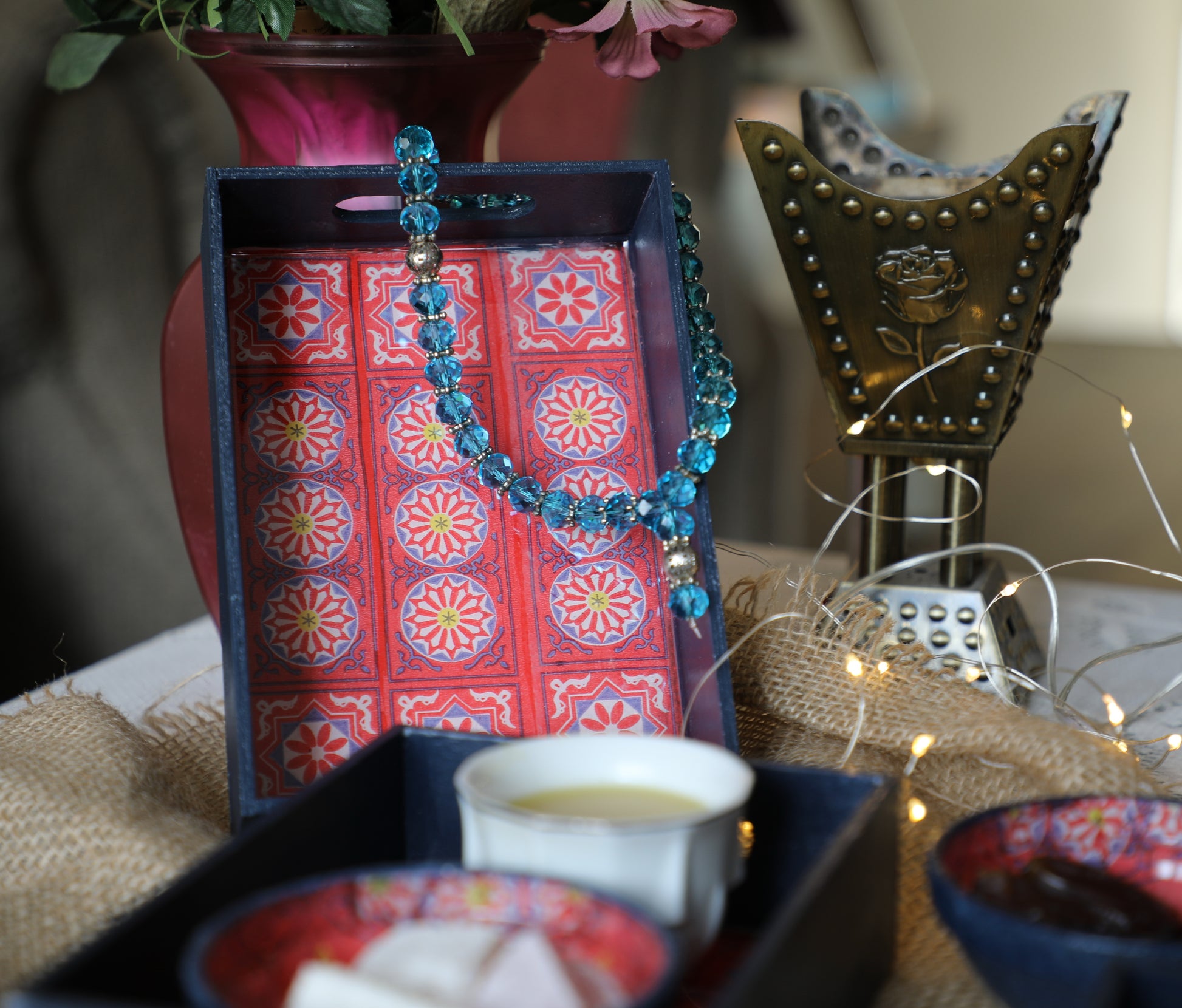 Ramadan One Tray & One Bowl Set Trays - Laila Beauty Care Trays