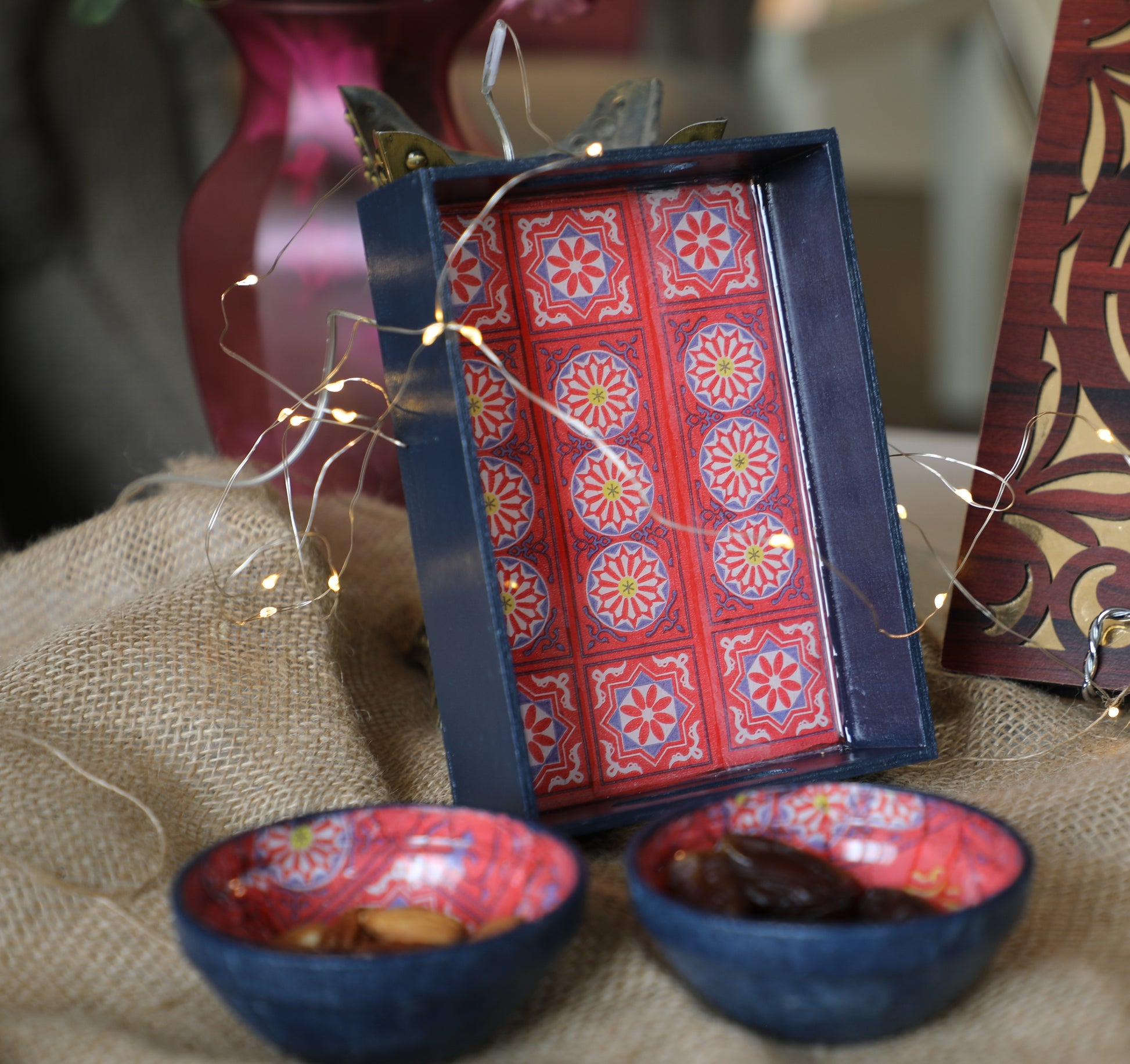 Ramadan One Tray & One Bowl Set Trays - Laila Beauty Care Trays