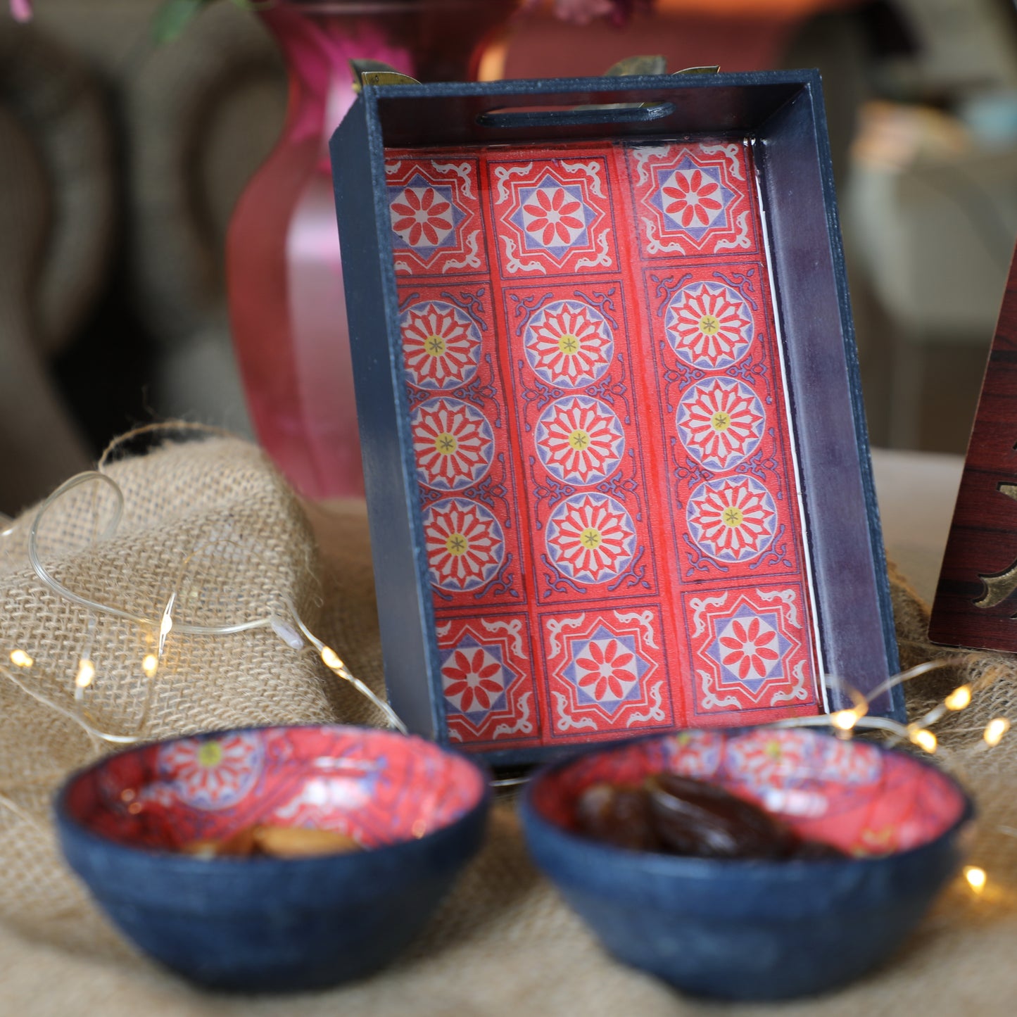 Ramadan One Tray & One Bowl Set Trays - Laila Beauty Care Trays