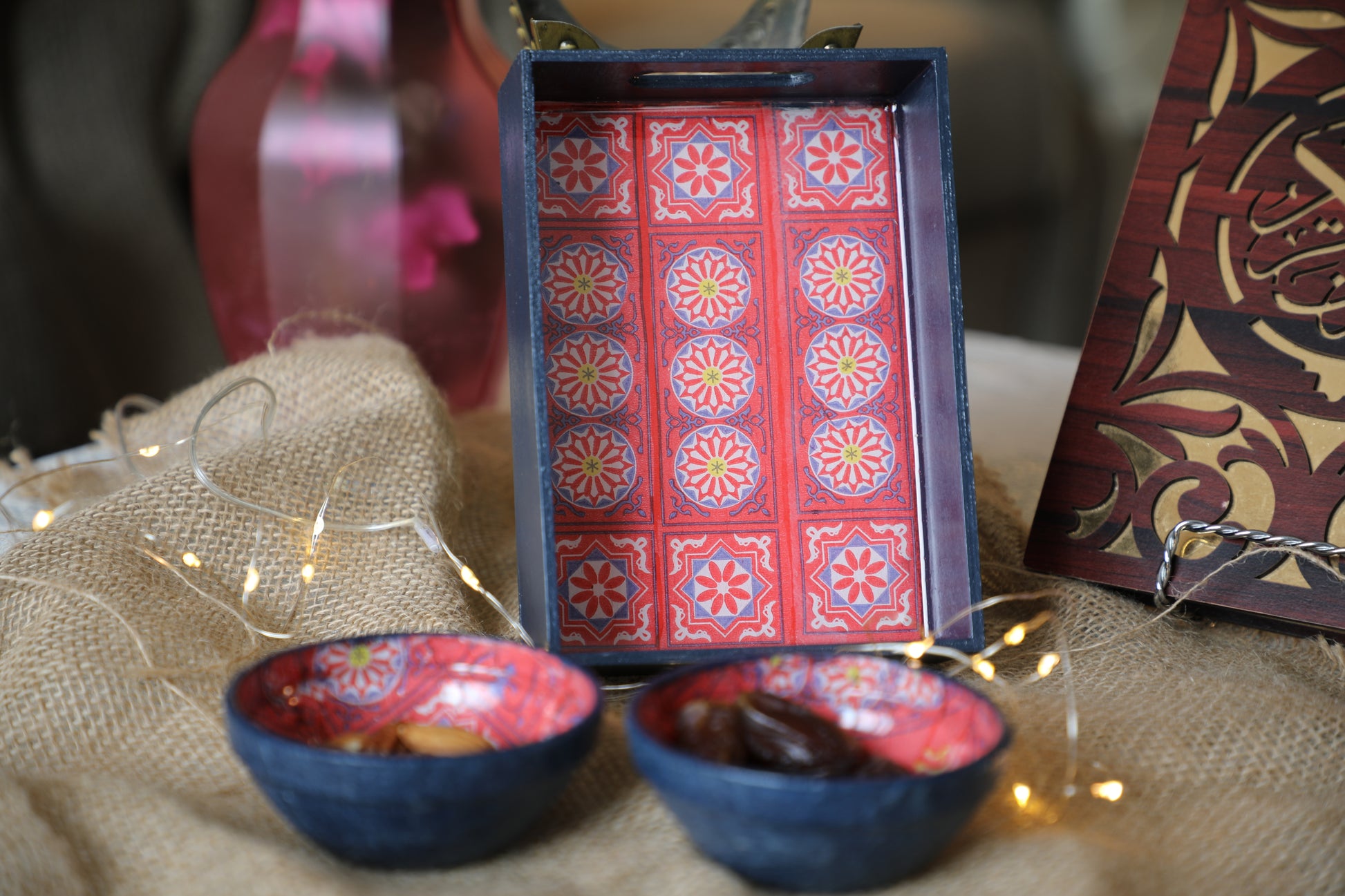 Ramadan One Tray & One Bowl Set Trays - Laila Beauty Care Trays