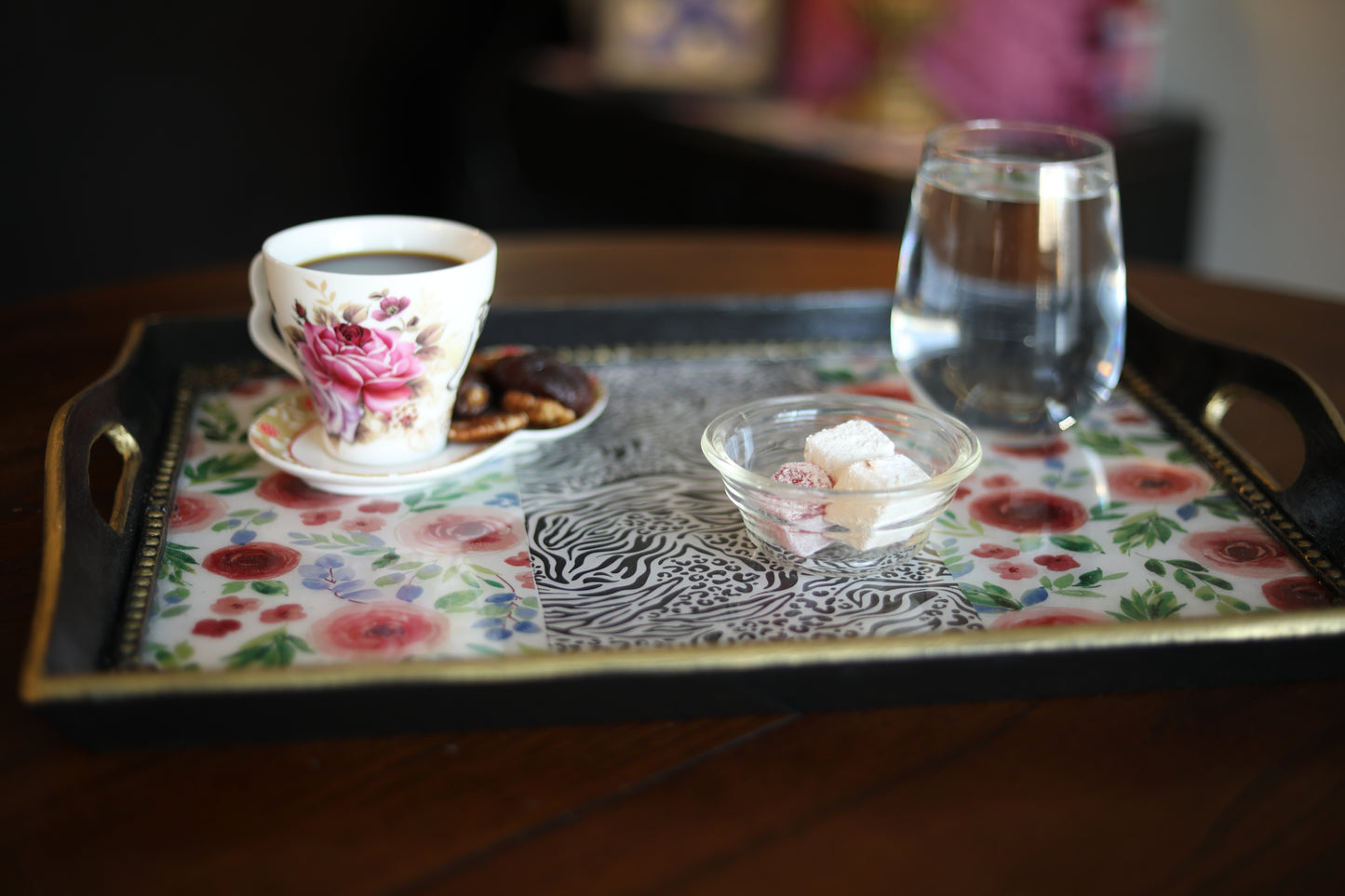 Rose Zebra Tray Trays - Laila Beauty Care Trays