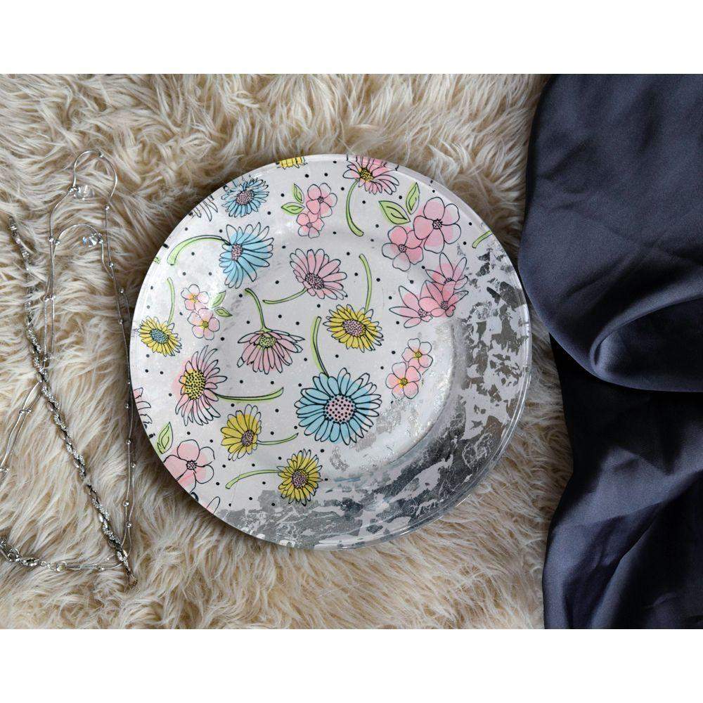 Floral Plate Decorative Plate - Laila Beauty Care Decorative Plate