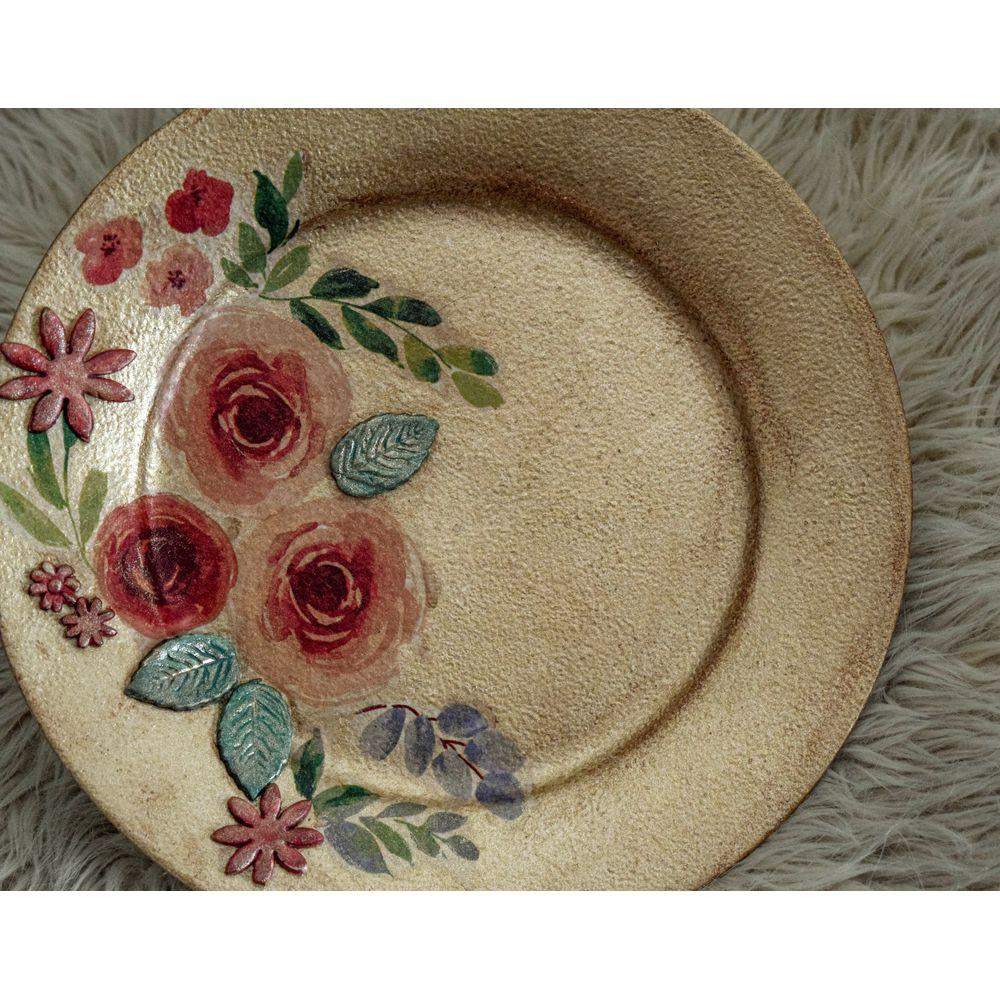 Golden Plate Decorative Plate - Laila Beauty Care Decorative Plate