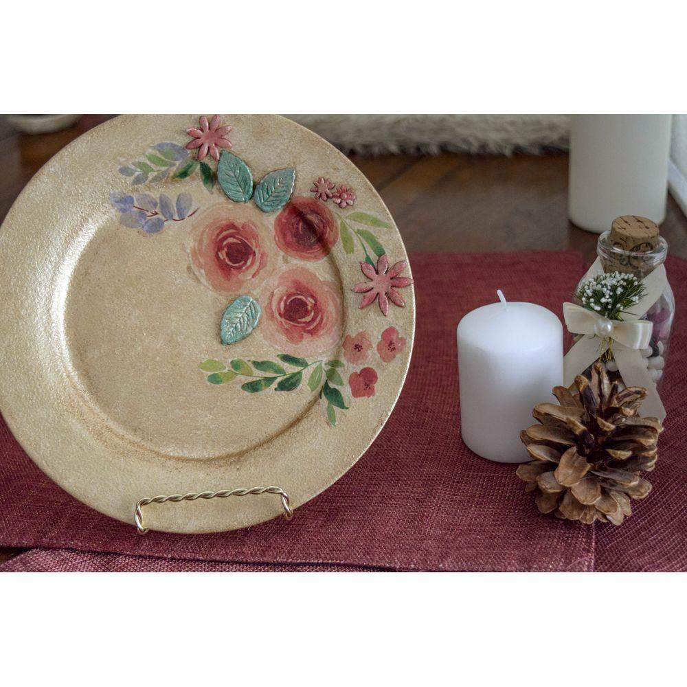 Golden Plate Decorative Plate - Laila Beauty Care Decorative Plate