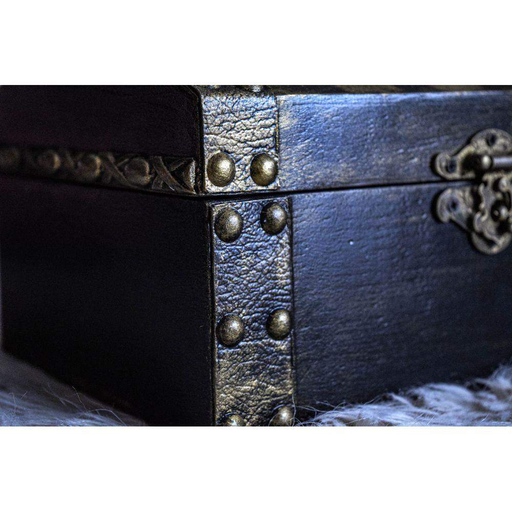 Black and Gold Treasure Box Jewelry Box - Laila Beauty Care Jewelry Box