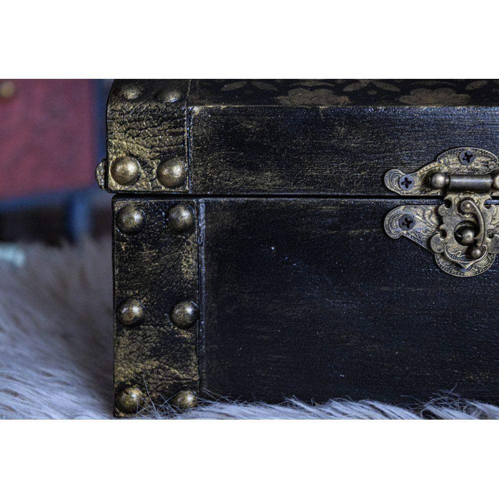 Black and Gold Treasure Box Jewelry Box - Laila Beauty Care Jewelry Box