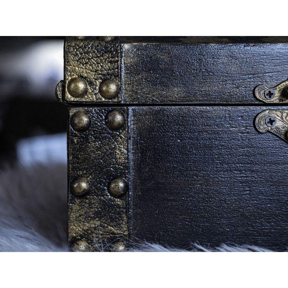 Black and Gold Treasure Box Jewelry Box - Laila Beauty Care Jewelry Box