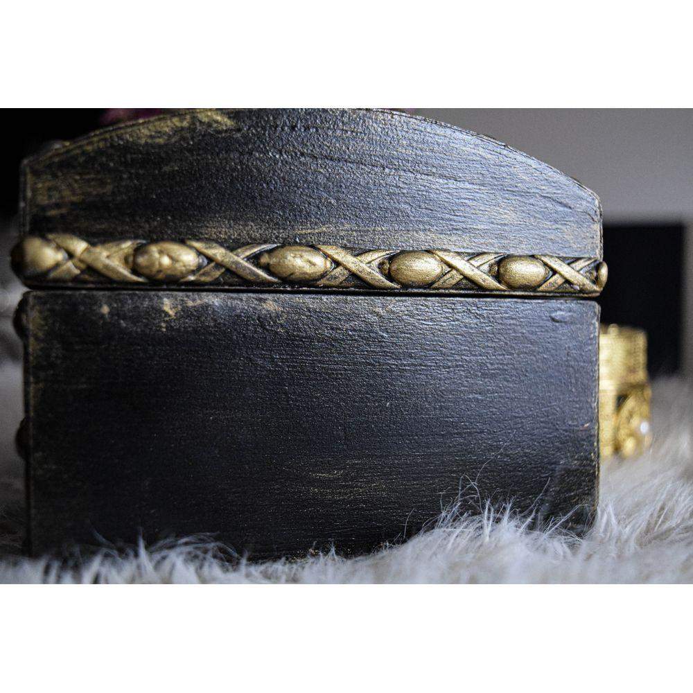 Black and Gold Treasure Box Jewelry Box - Laila Beauty Care Jewelry Box