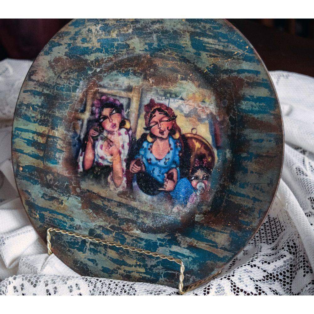 Oriental Vintage Plate (Khalty w Khaltak) Decorative Plate - Laila Beauty Care Decorative Plate