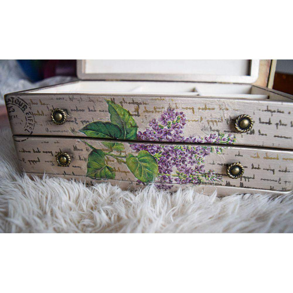 Champagne Gold & Lavender Jewelry Box Jewelry Box - Laila Beauty Care Jewelry Box