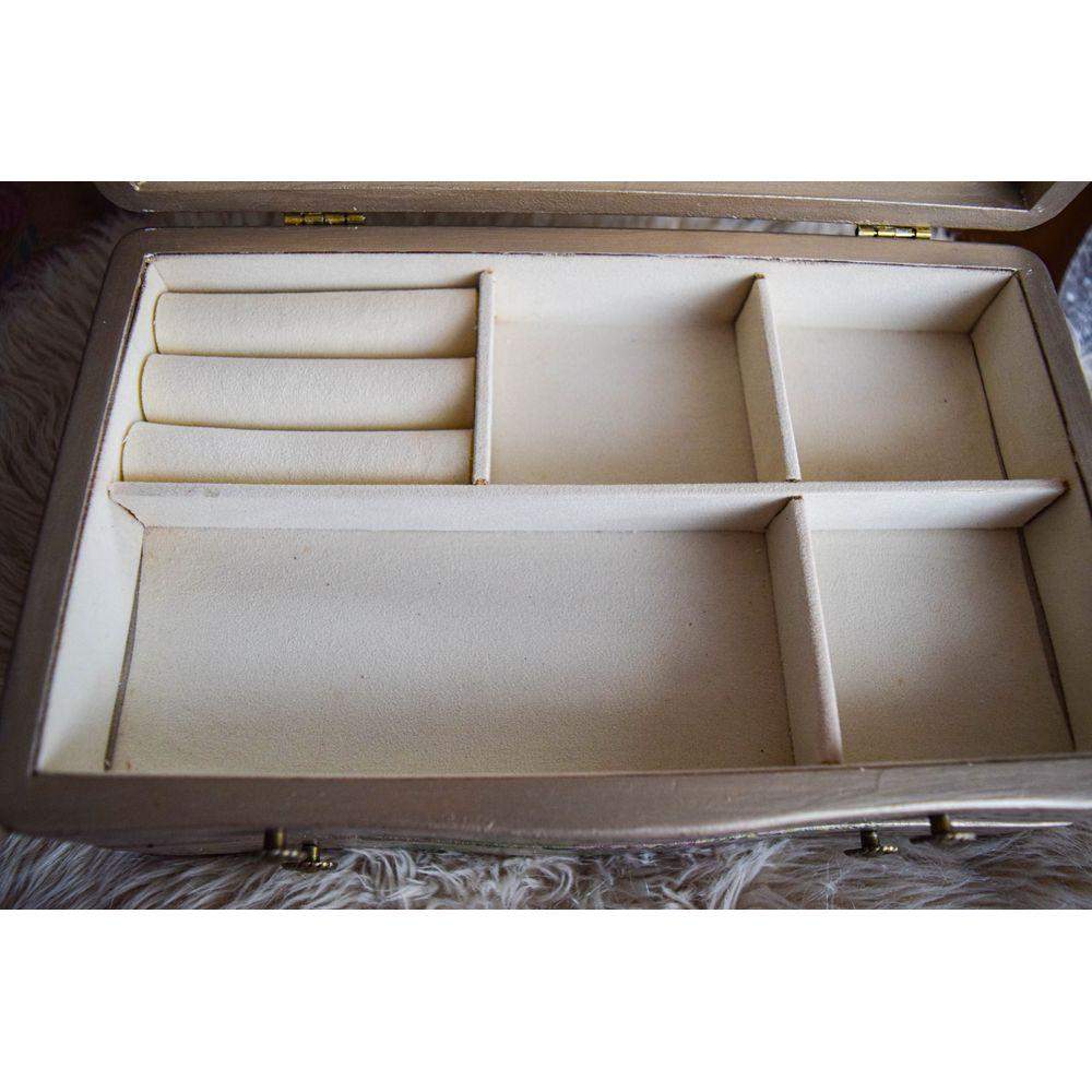 Champagne Gold & Lavender Jewelry Box Jewelry Box - Laila Beauty Care Jewelry Box