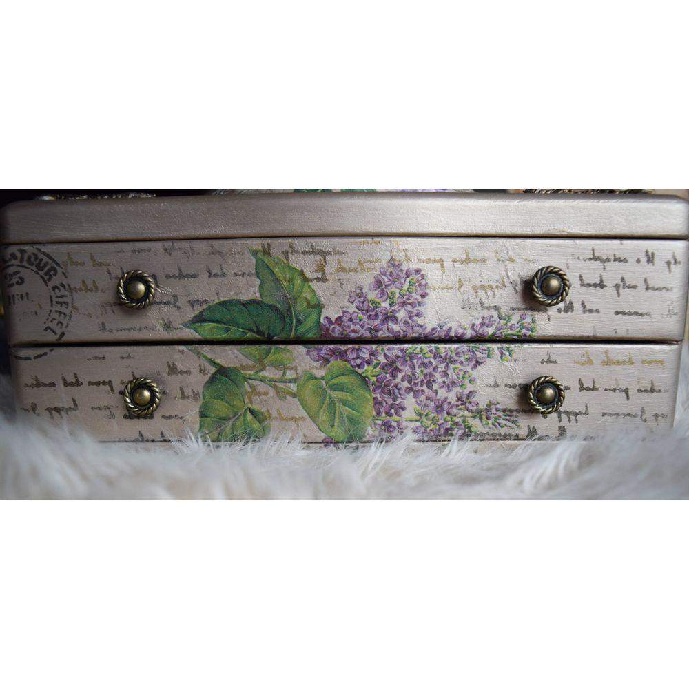 Champagne Gold & Lavender Jewelry Box Jewelry Box - Laila Beauty Care Jewelry Box