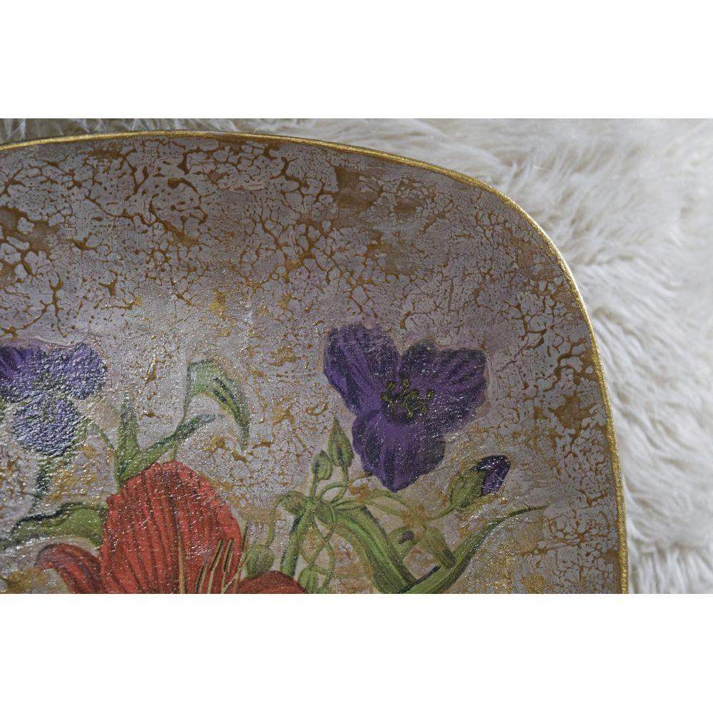 Square Floral Dish Decorative Plate - Laila Beauty Care Decorative Plate