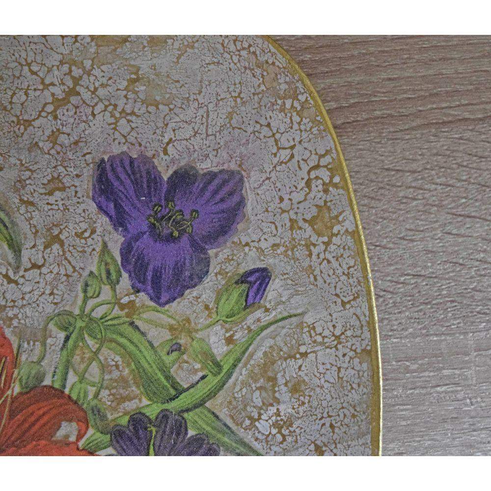 Square Floral Dish Decorative Plate - Laila Beauty Care Decorative Plate