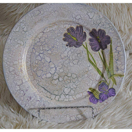 Vintage Beige Gold Plate Decorative Plate - Laila Beauty Care Decorative Plate