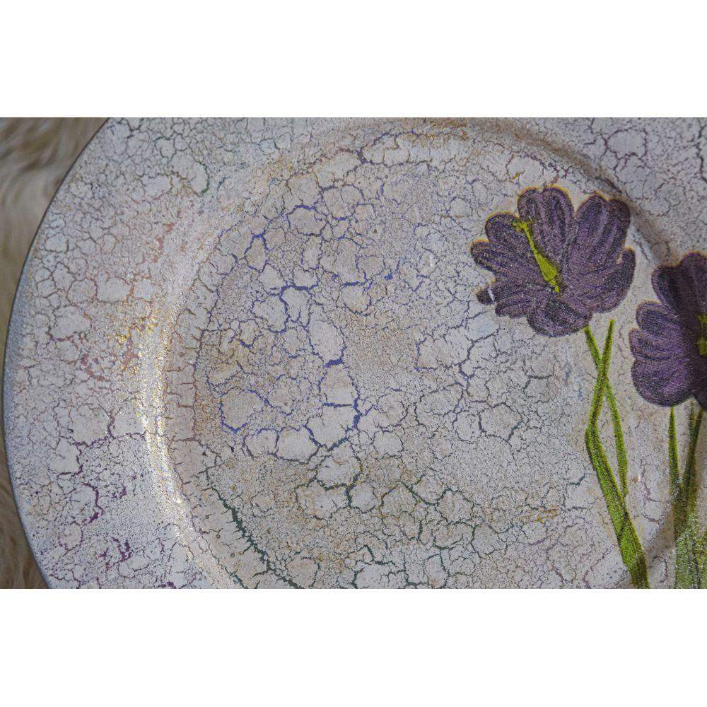 Vintage Beige Gold Plate Decorative Plate - Laila Beauty Care Decorative Plate