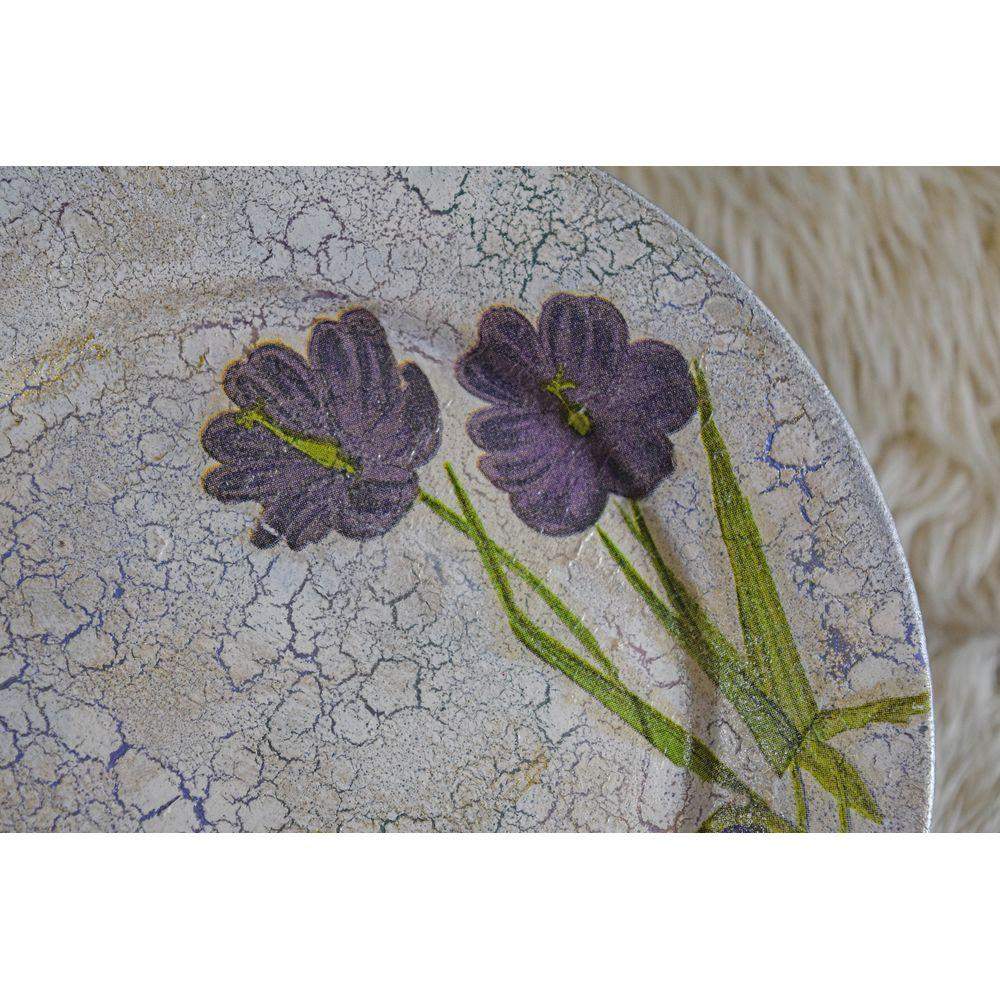 Vintage Beige Gold Plate Decorative Plate - Laila Beauty Care Decorative Plate