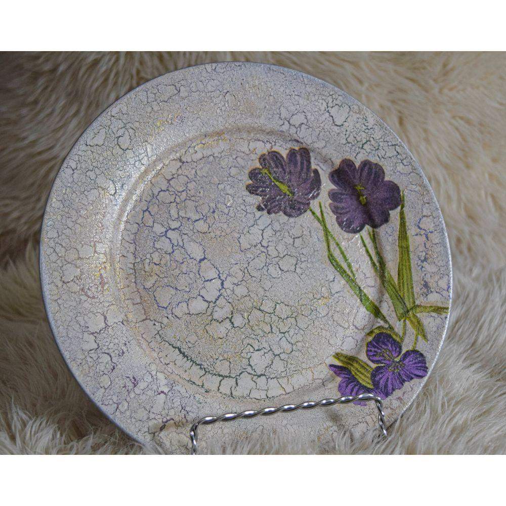 Vintage Beige Gold Plate Decorative Plate - Laila Beauty Care Decorative Plate