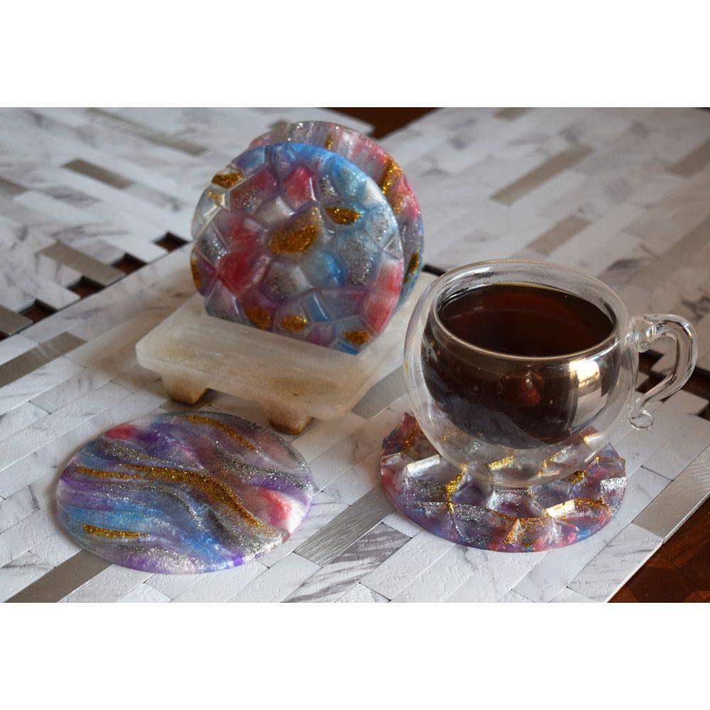 Golden Vibrant Colours Coasters Coasters - Laila Beauty Care Coasters