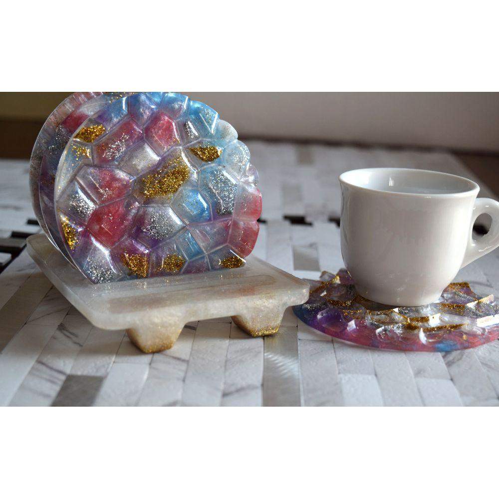 Golden Vibrant Colours Coasters Coasters - Laila Beauty Care Coasters