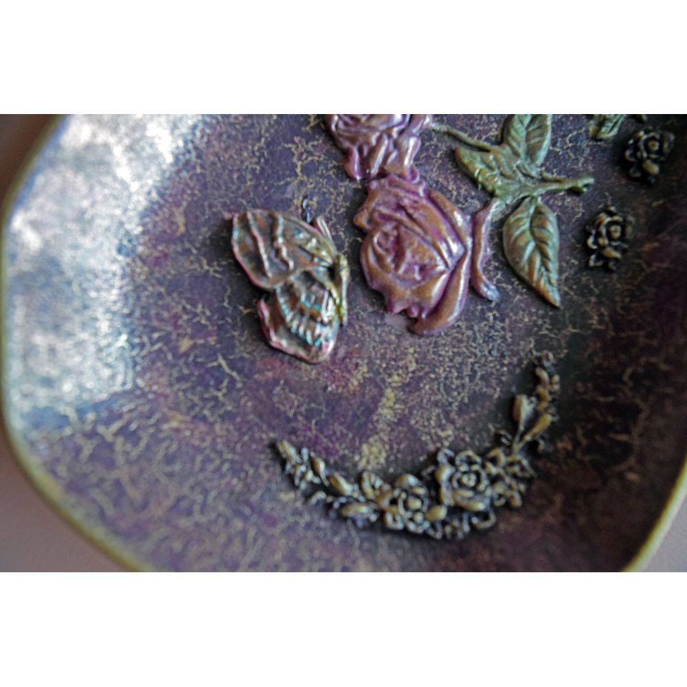 Vintage Birds Purple Floral Plate Decorative Plate - Laila Beauty Care Decorative Plate