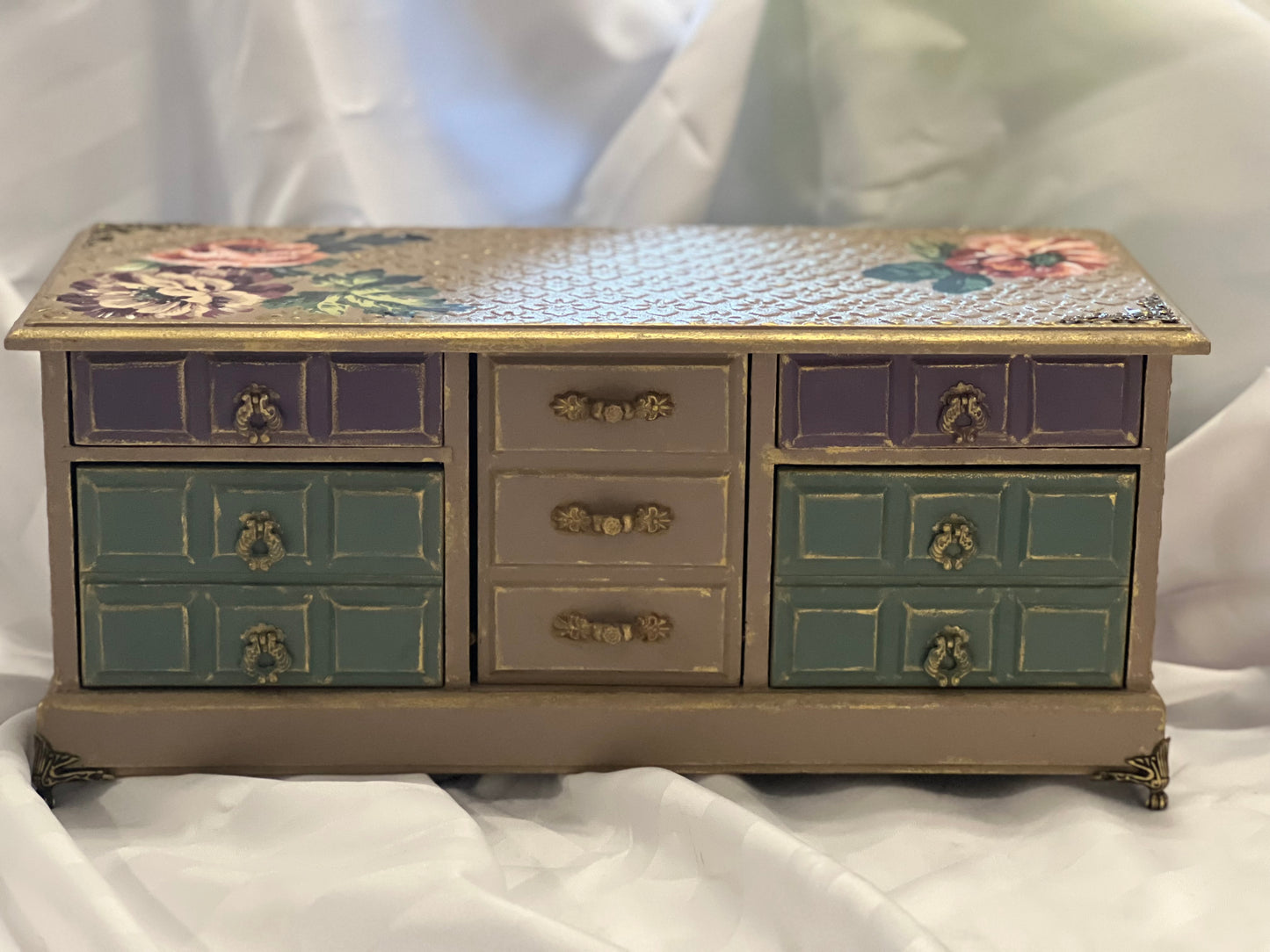 Lilac and Sage Large Jewelry Box