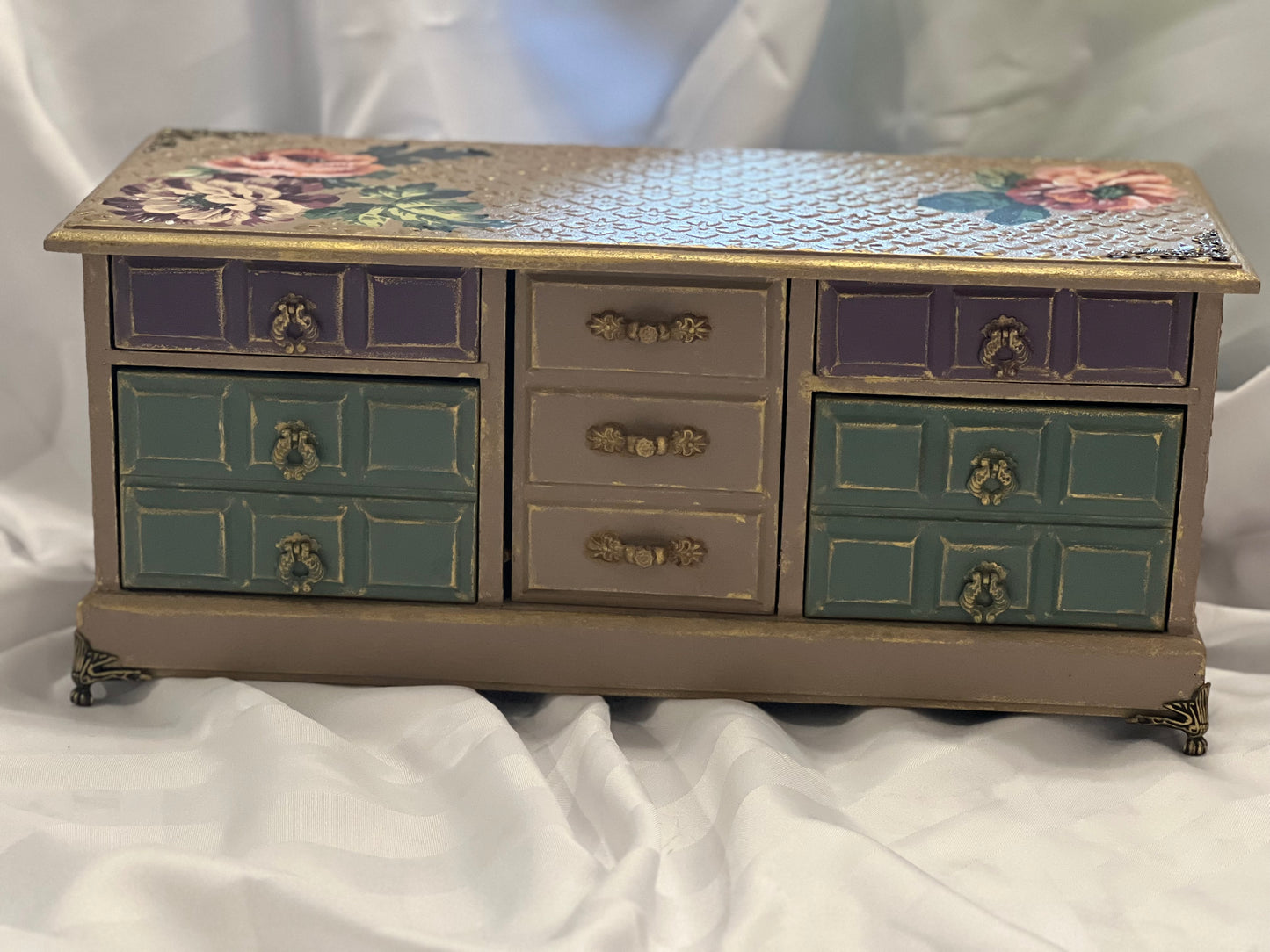Lilac and Sage Large Jewelry Box