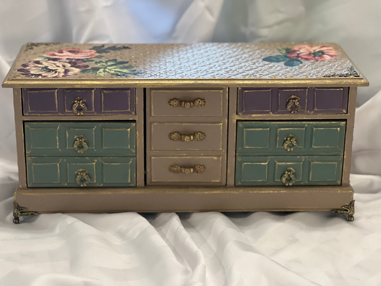 Lilac and Sage Large Jewelry Box