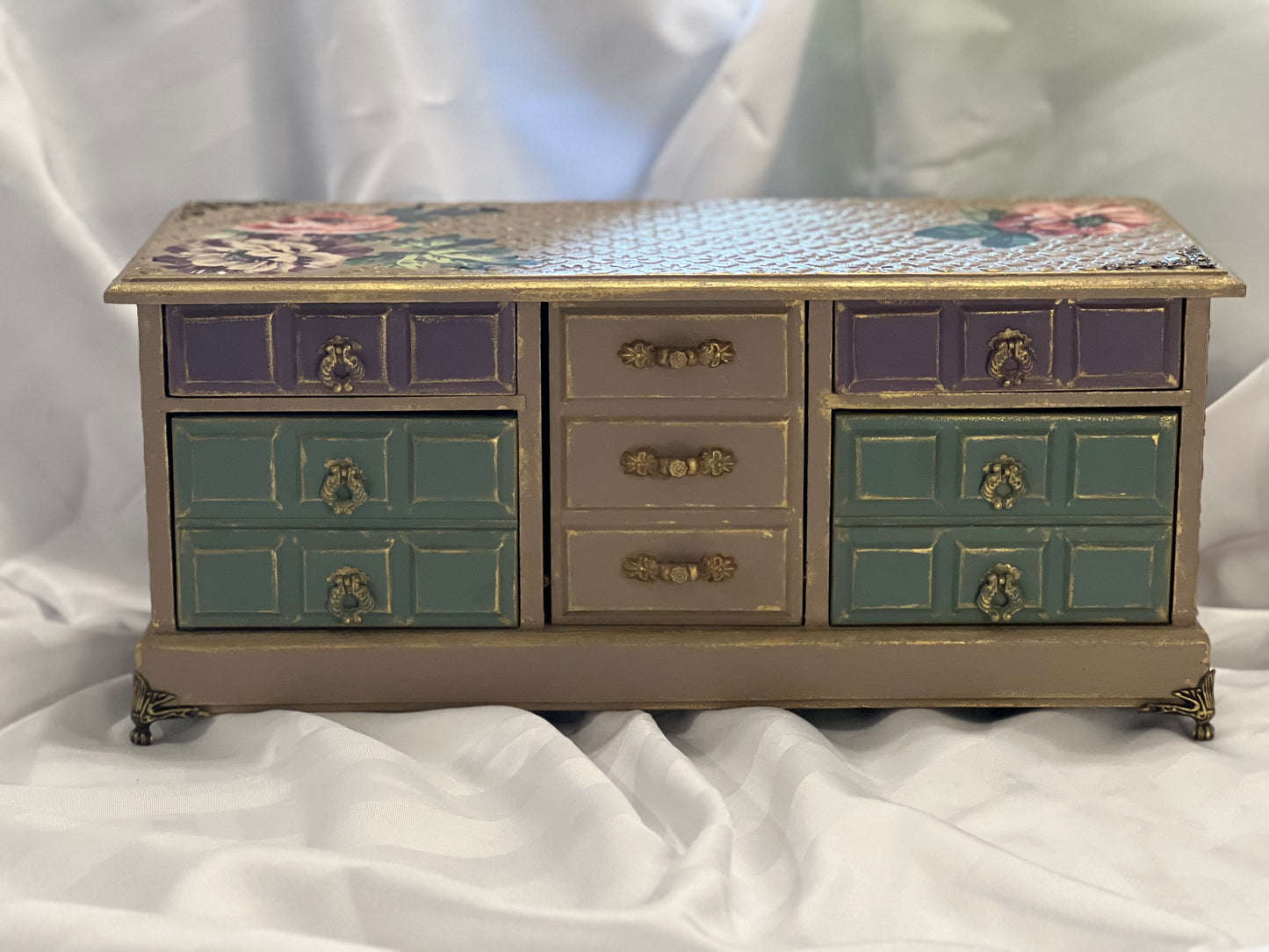 Lilac and Sage Large Jewelry Box