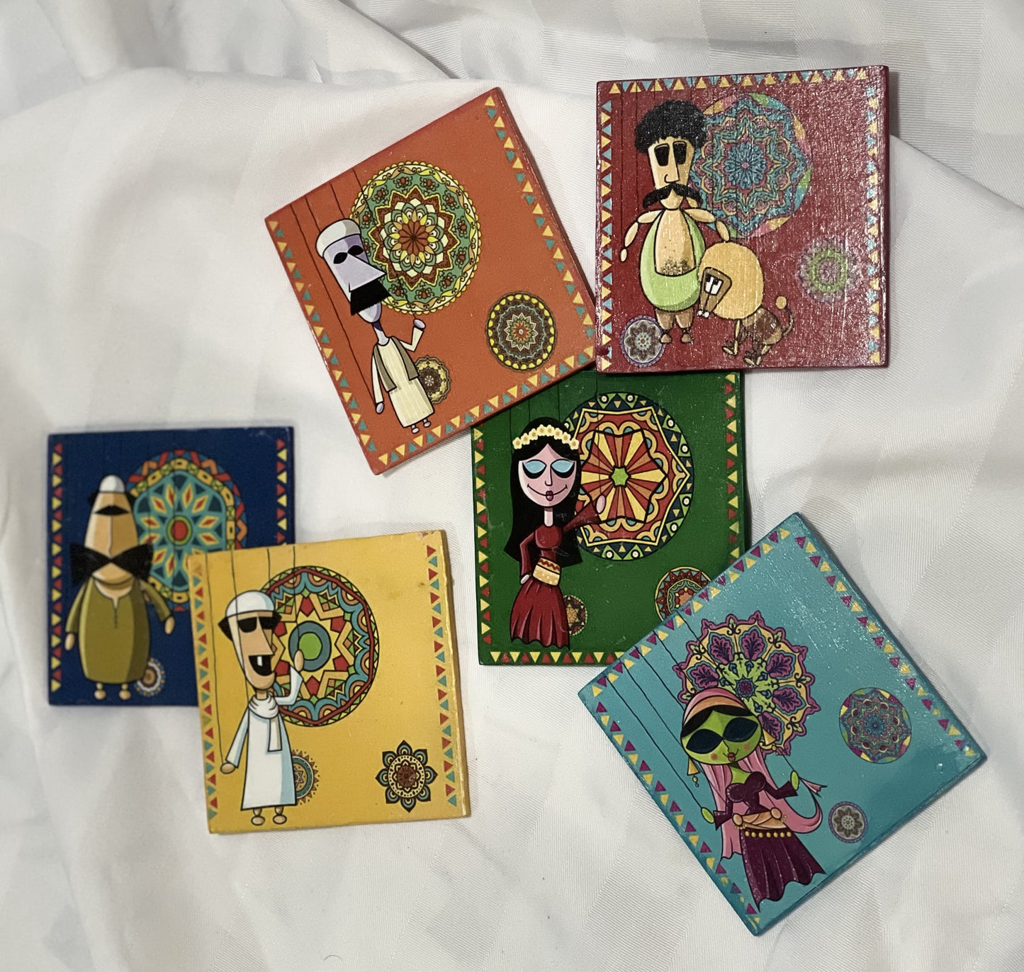 Great Night (ELeilah ElKebera) Glass with Coasters Tray