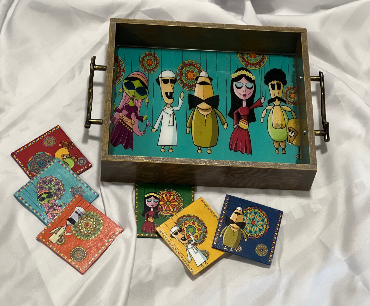 Great Night (ELeilah ElKebera) with Coasters Tray