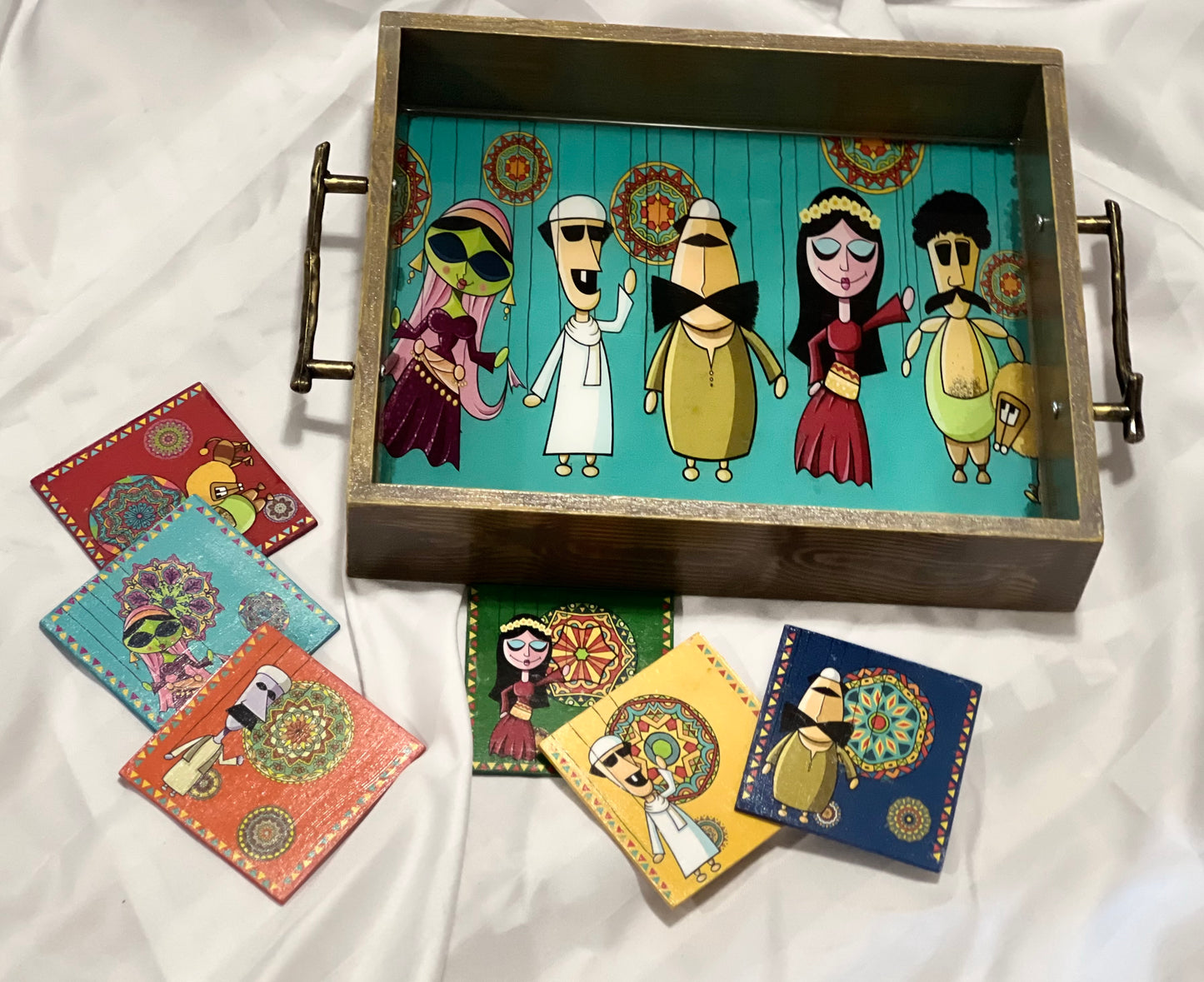 Great Night (ELeilah ElKebera) with Coasters Tray