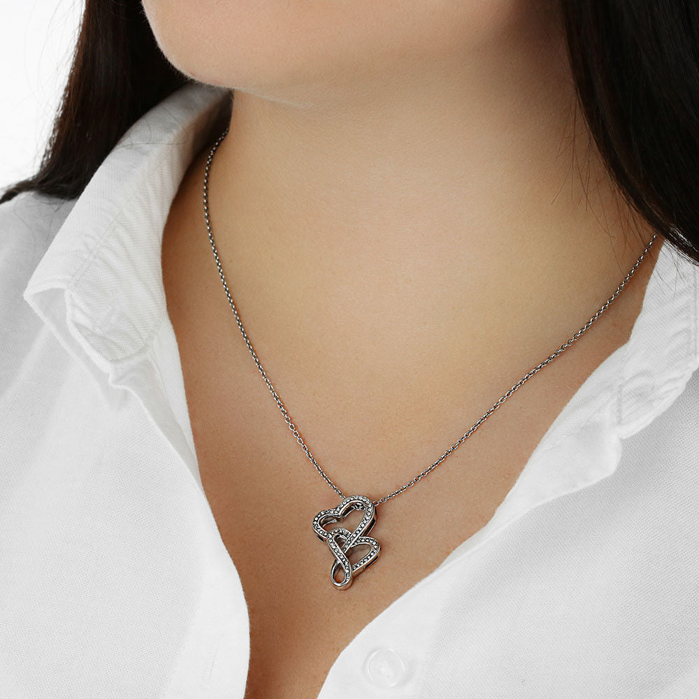 Laila - Double Heart Necklace Jewelry - Laila Beauty Care Jewelry