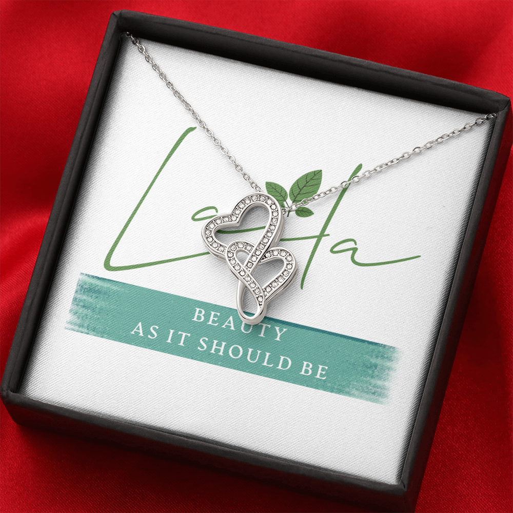 Laila - Double Heart Necklace Jewelry - Laila Beauty Care Jewelry