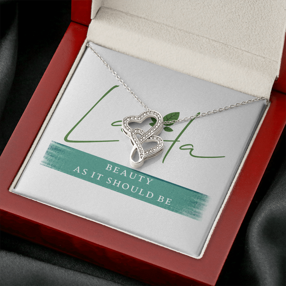 Laila - Double Heart Necklace Jewelry - Laila Beauty Care Jewelry