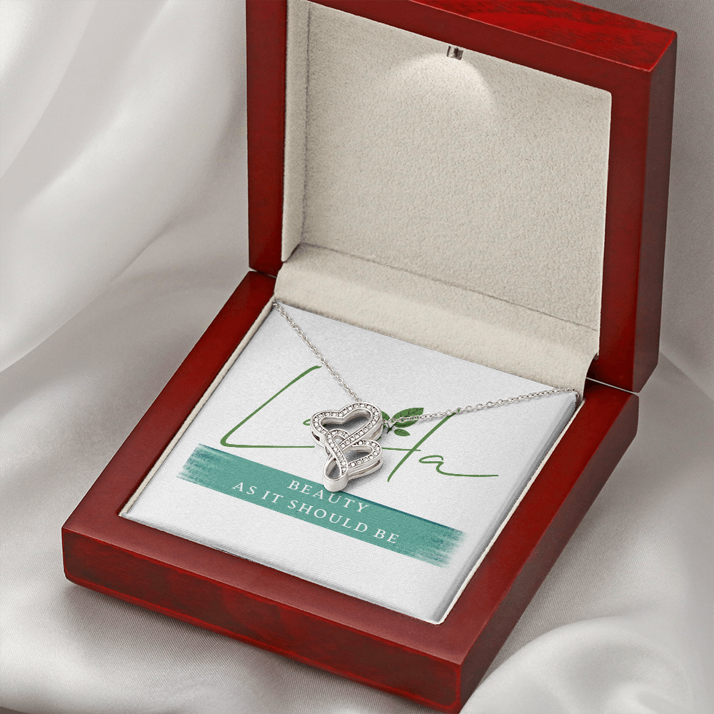 Laila - Double Heart Necklace Jewelry - Laila Beauty Care Jewelry