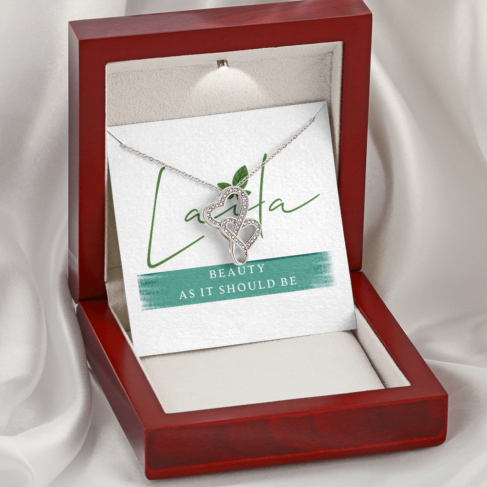 Laila - Double Heart Necklace Jewelry - Laila Beauty Care Jewelry