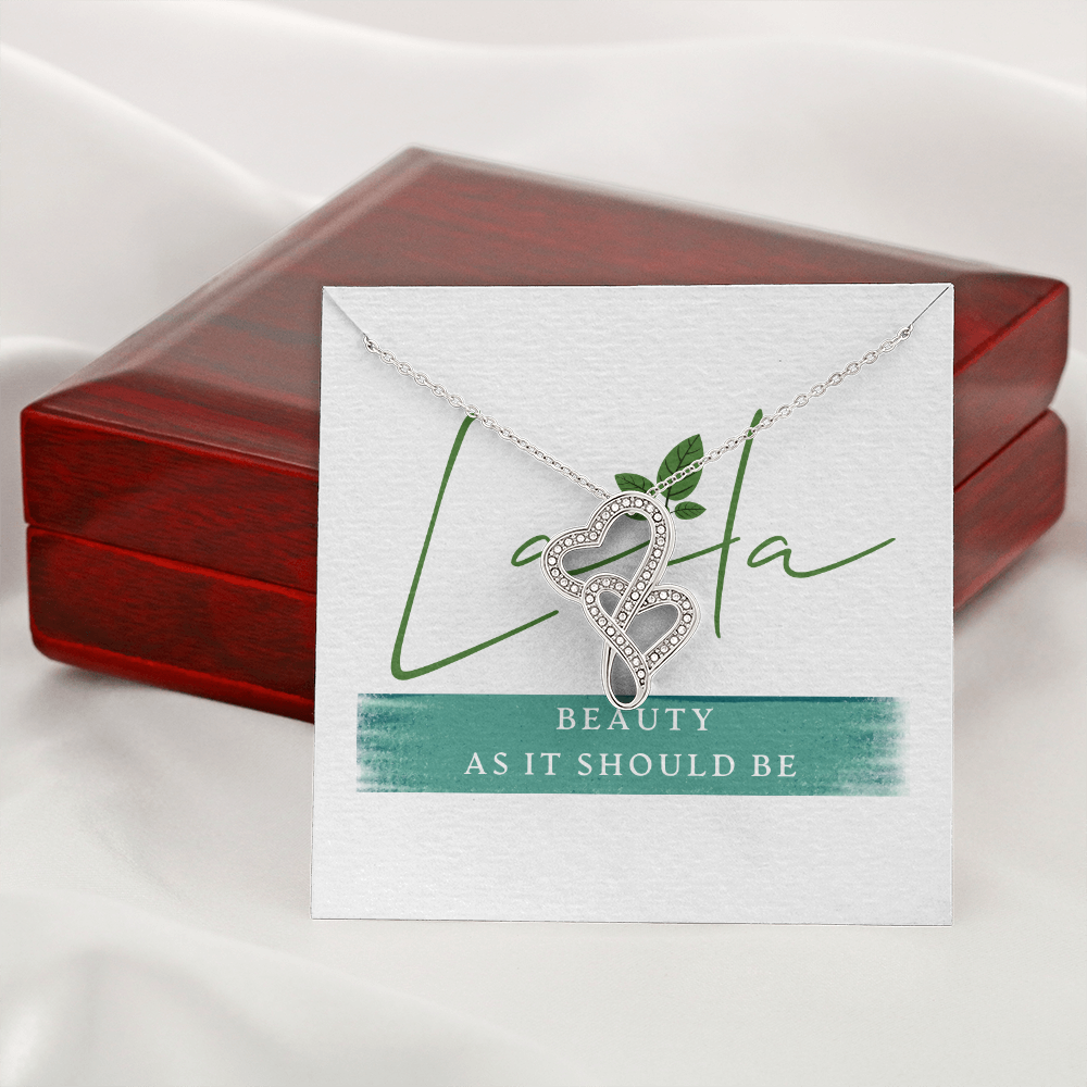 Laila - Double Heart Necklace Jewelry - Laila Beauty Care Jewelry