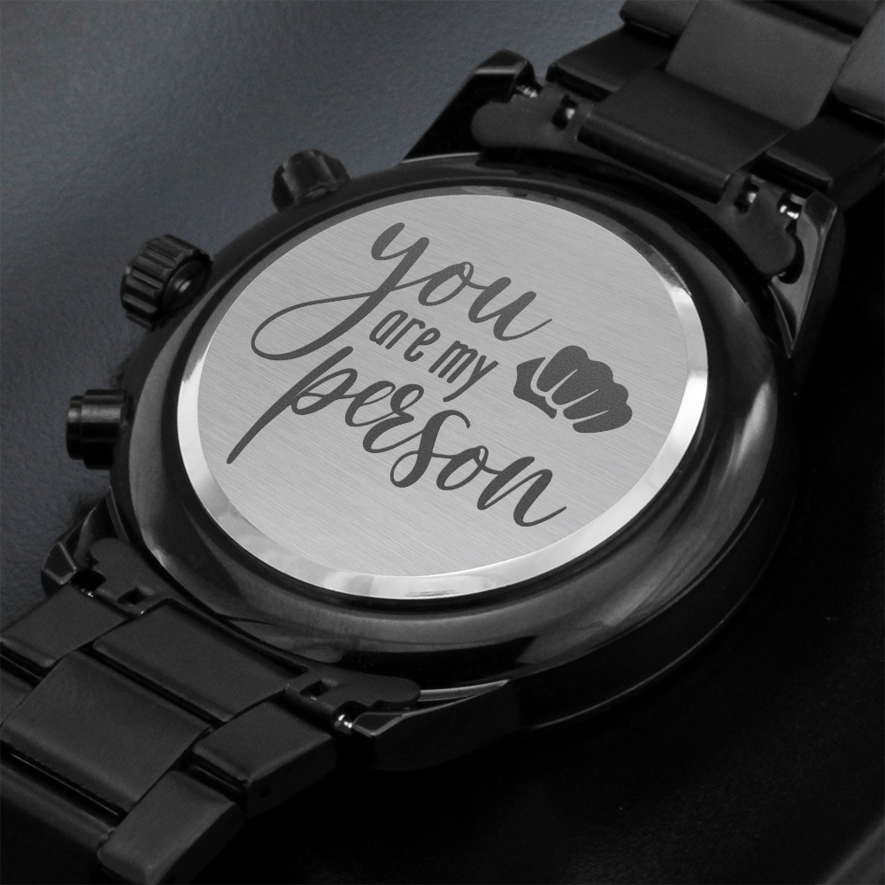 My Person - Black Chronograph Watch Jewelry - Laila Beauty Care Jewelry