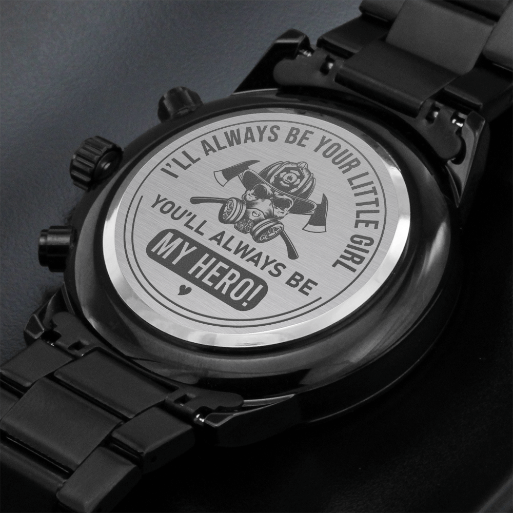 Your Little Girl - Black Chronograph Watch Jewelry - Laila Beauty Care Jewelry