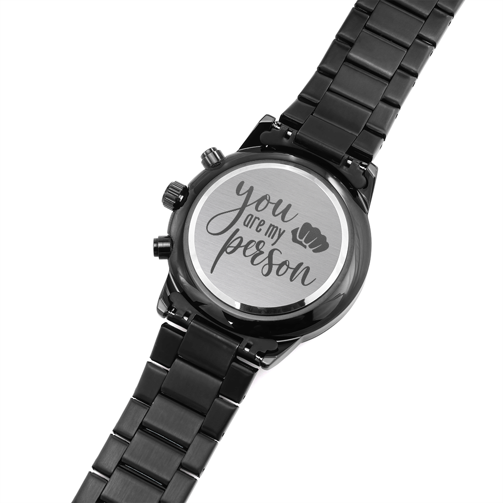 My Person - Black Chronograph Watch Jewelry - Laila Beauty Care Jewelry