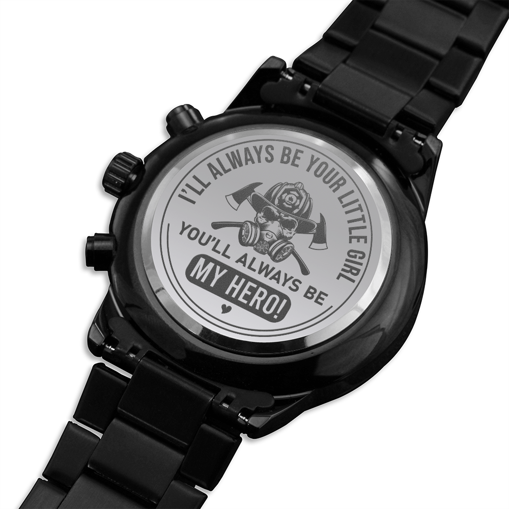 Your Little Girl - Black Chronograph Watch Jewelry - Laila Beauty Care Jewelry