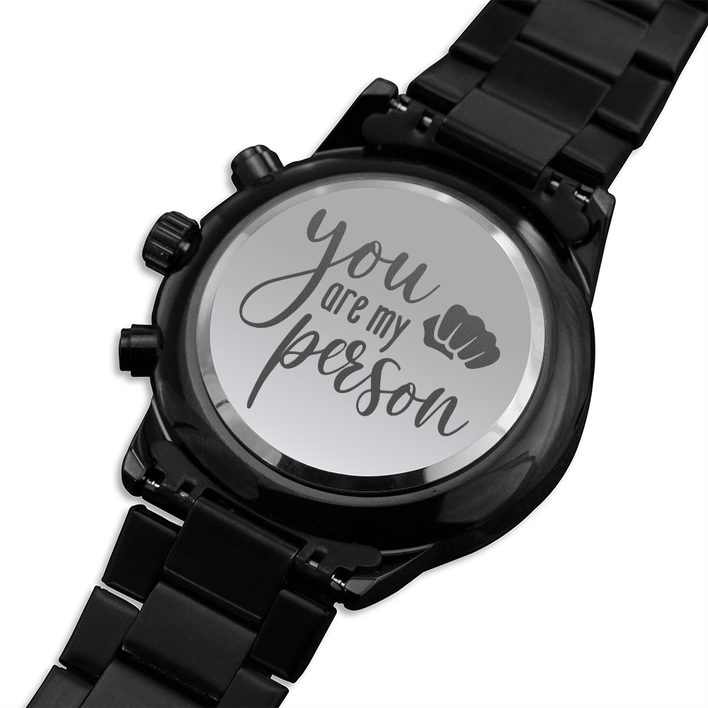 My Person - Black Chronograph Watch Jewelry - Laila Beauty Care Jewelry